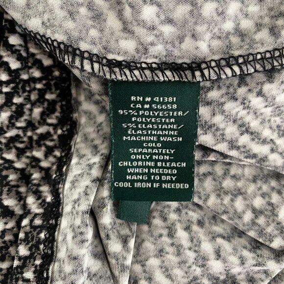 Lauren Ralph Lauren Dress V-Neck Crossover Printed Stretch Women's Size 14 - Picture 8 of 8